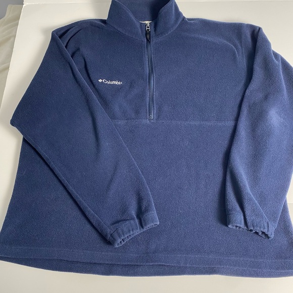 Colombia unisex  size XL . 1/2 zip fleece navy in color camping hiking outdoors - Picture 6 of 9